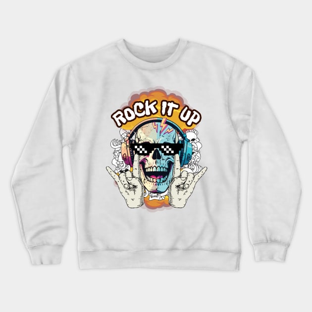 Rock it up Crewneck Sweatshirt by Linys